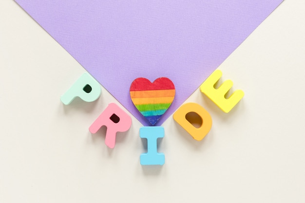 Free photo envelope with pride day text