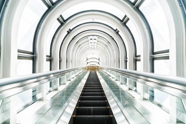 Escalator at The Floating Garden Observatory building