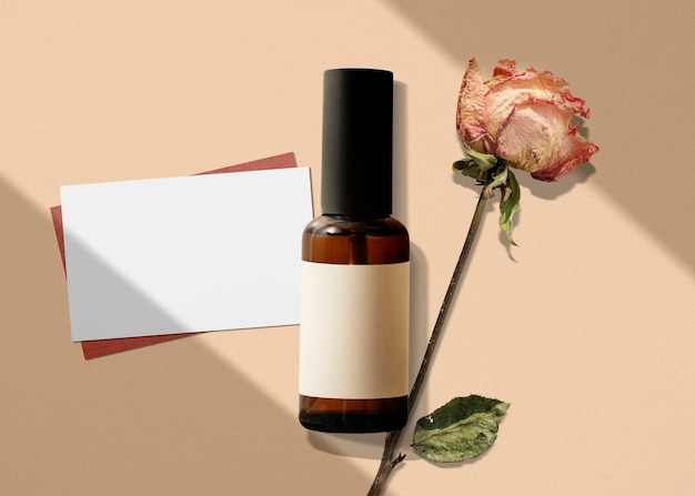 Free photo essential oil spray bottle, aromatic beauty product