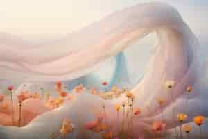 Free photo ethereal environment with cloth