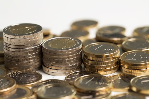 Free photo euro coins on the table