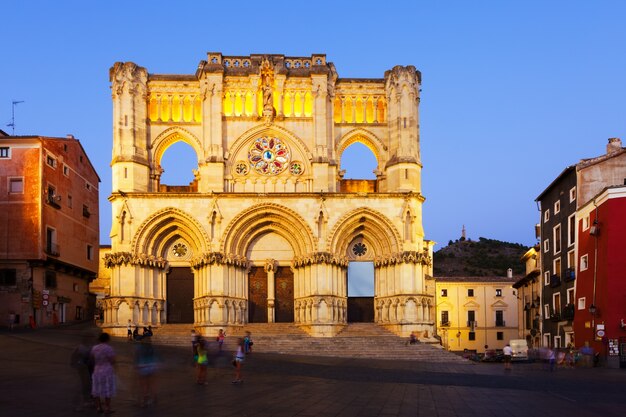 Evening view of Cathedral. Cuenca, Spain