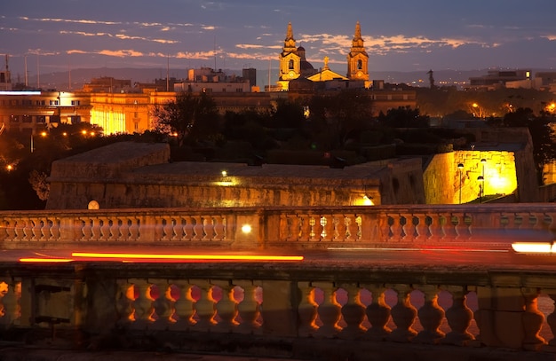 evening view of   Malta town