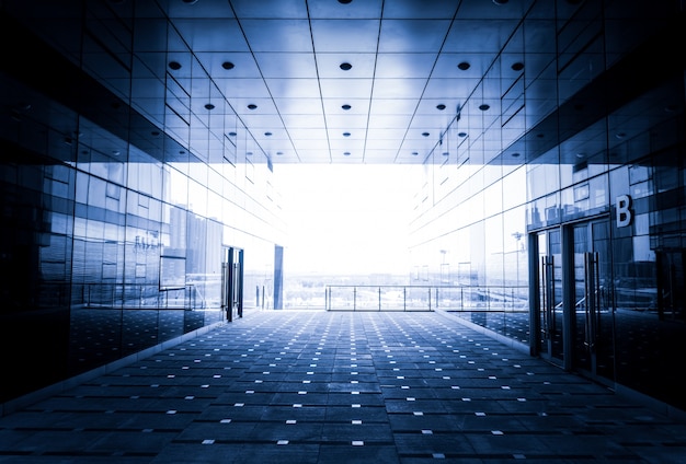 Exit glass walkway