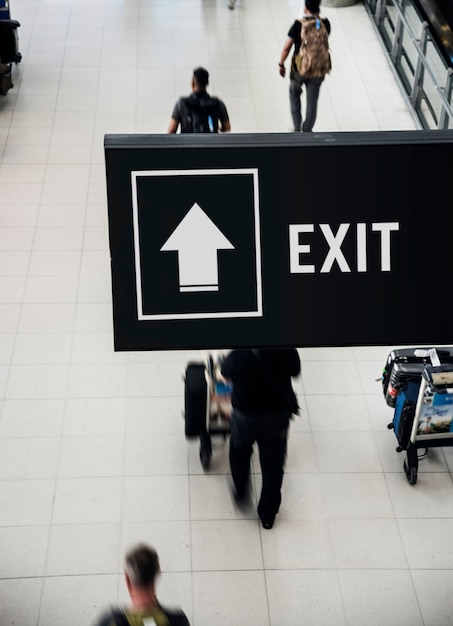 Free Photo exit sign board