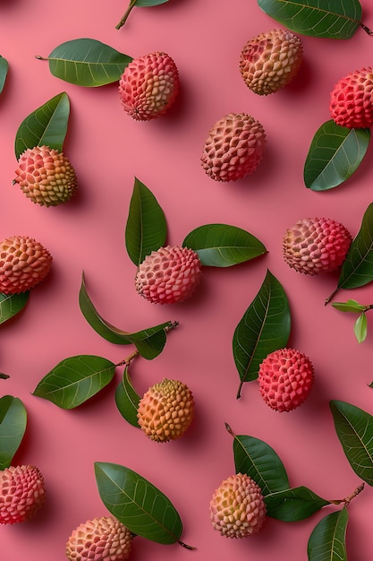 Free photo exotic fruits pattern