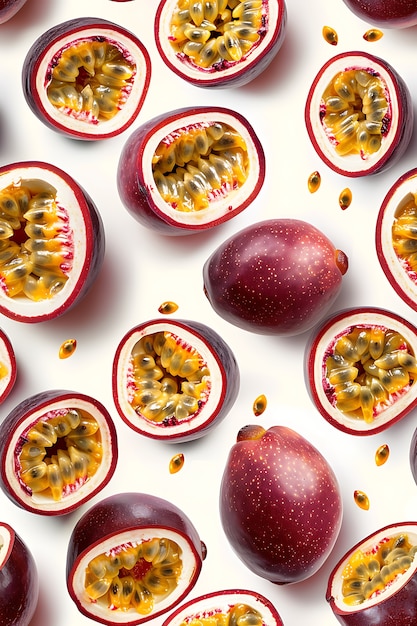 Exotic fruits pattern