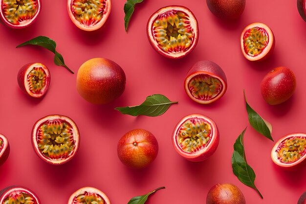 Exotic fruits pattern