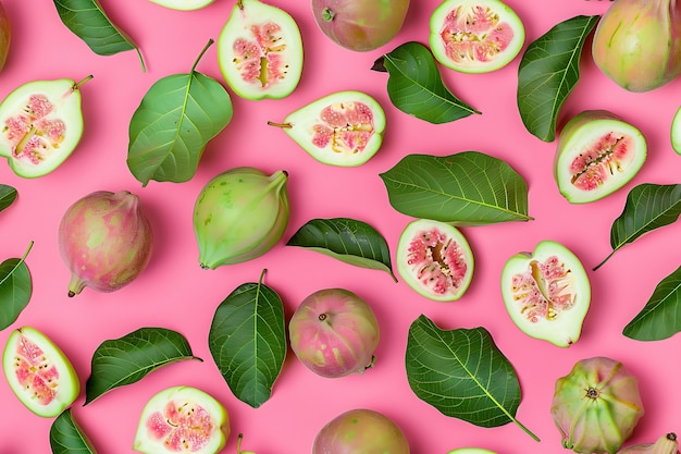 Free Photo exotic fruits pattern