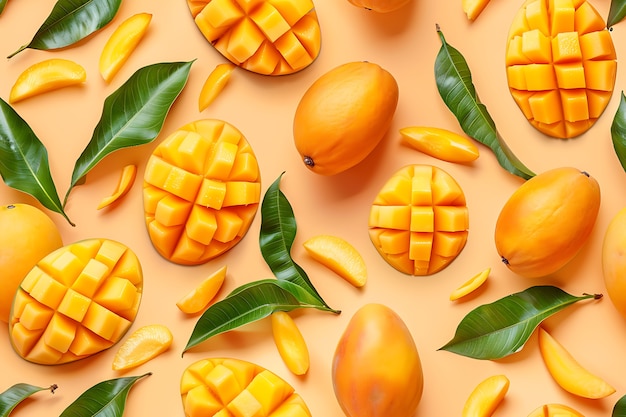 Exotic fruits pattern