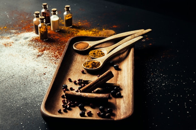 Free photo exotic spices composition