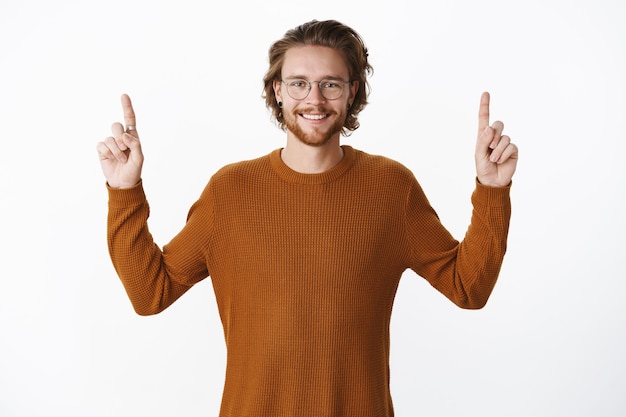 Free Photo expressive redhead bearded man