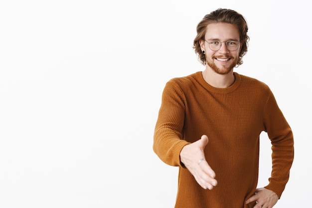 Free Photo expressive redhead bearded man