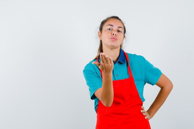 Expressive young girl posing in the studio