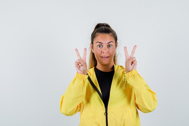 Expressive young girl posing in the studio