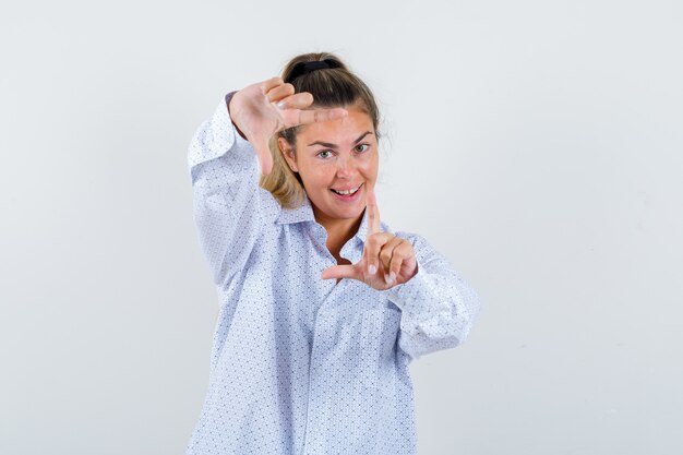 Expressive young girl posing in the studio