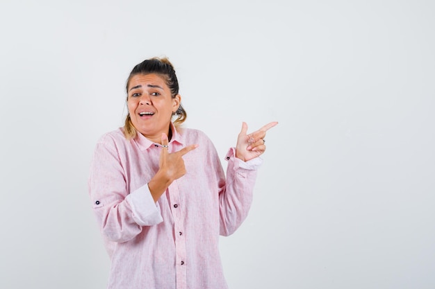 Expressive young girl posing in the studio