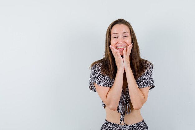 Expressive young girl posing