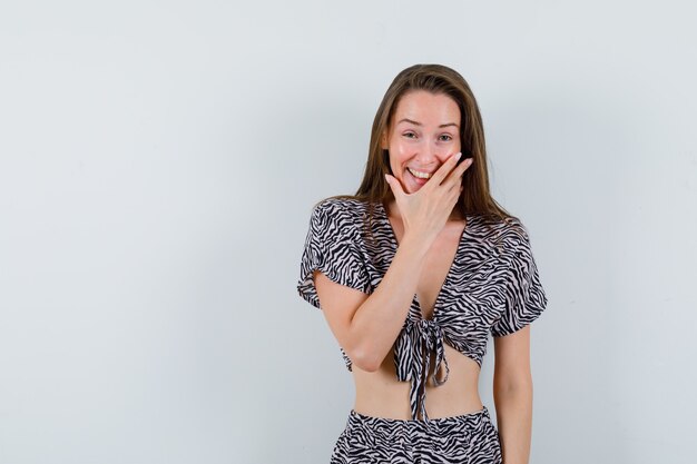 Expressive young girl posing