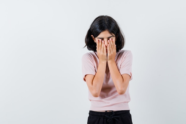 Expressive young girl posing