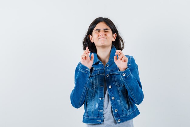 Expressive young girl posing