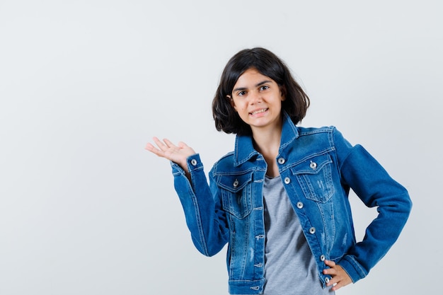 Expressive young girl posing