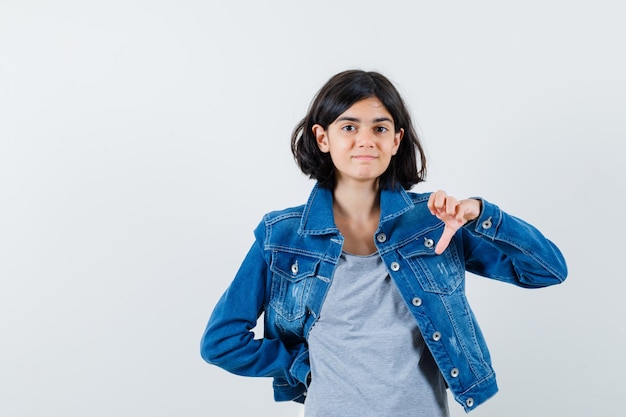 Expressive young girl posing