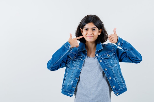 Expressive young girl posing