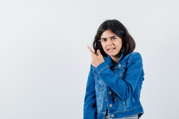 Expressive young girl posing