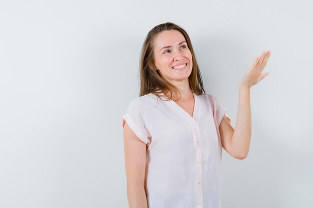 Expressive young girl posing