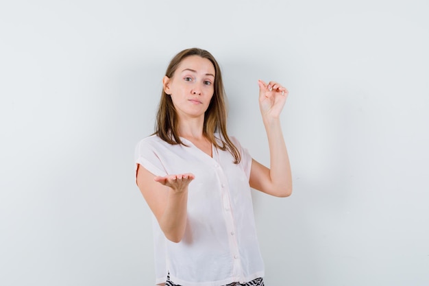 Expressive young girl posing