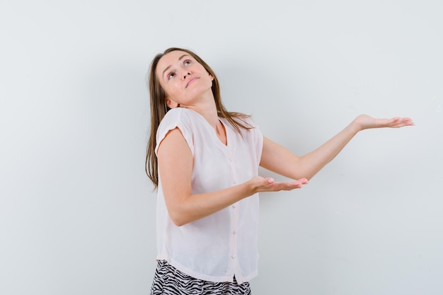 Expressive young girl posing