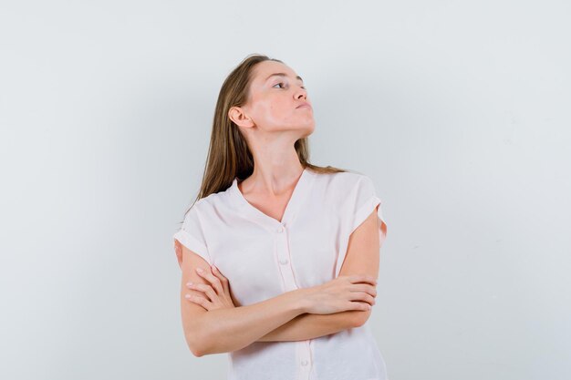 Expressive young girl posing