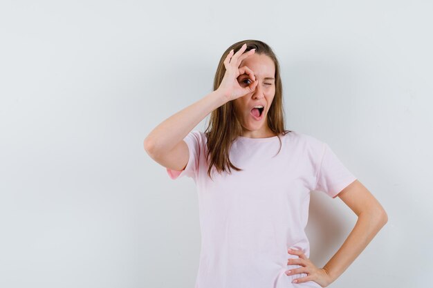 Expressive young girl posing