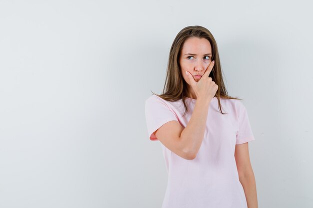 Expressive young girl posing