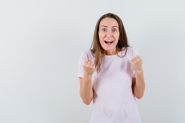 Expressive young girl posing