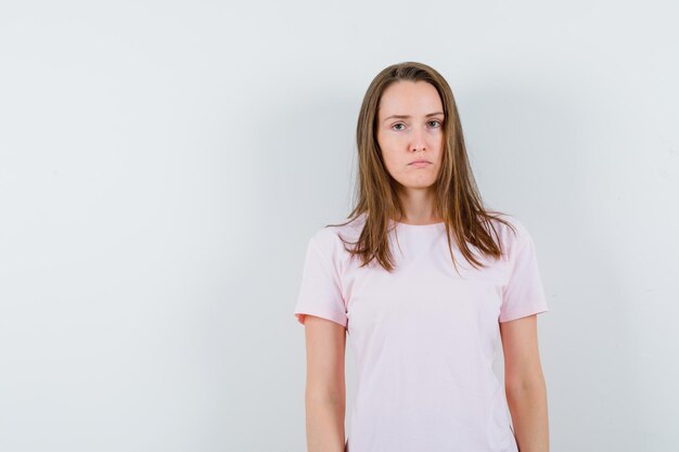 Expressive young girl posing