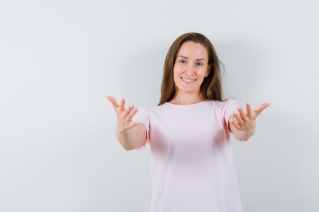 Expressive young girl posing