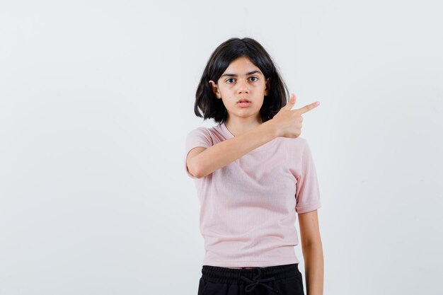 Expressive young girl posing