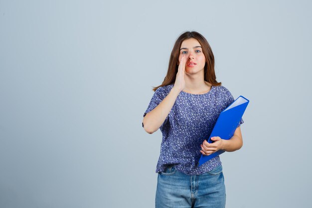 Expressive young girl posing