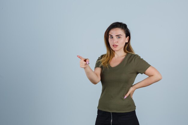 Expressive young girl posing