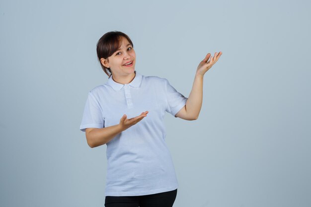 Expressive young girl posing