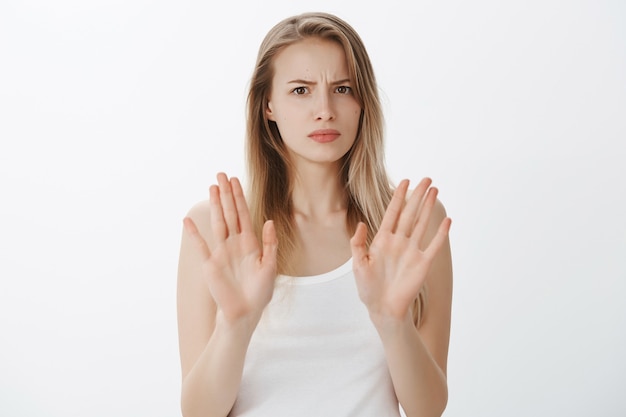 Expressive young girl with blond hair