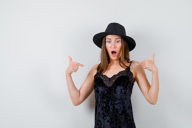 Expressive young lady posing in the studio