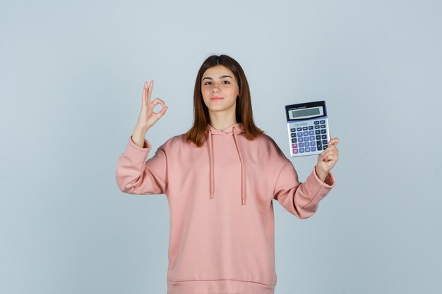 Expressive young lady posing in the studio