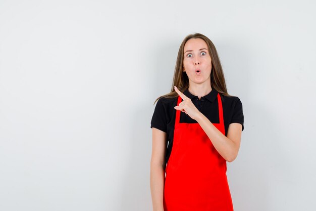 Expressive young lady posing in the studio