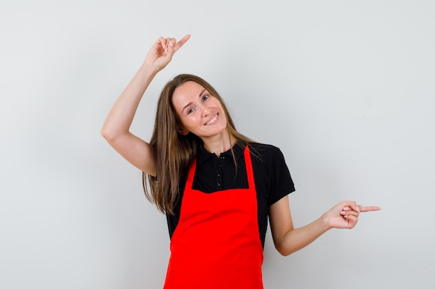 Expressive young lady posing in the studio