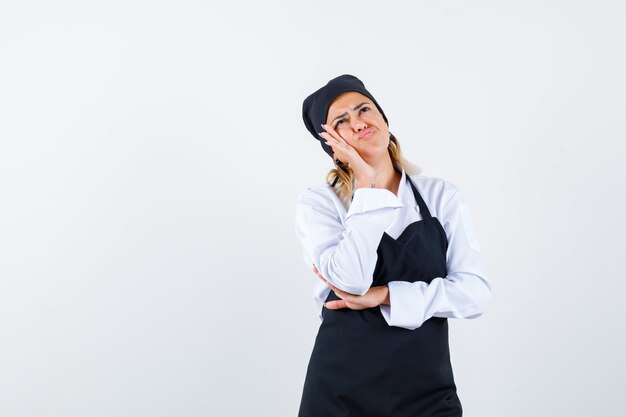 An expressive young lady posing