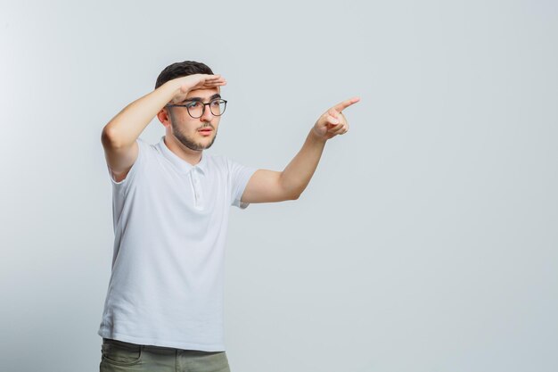 Expressive young male posing in the studio