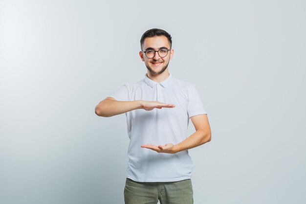 Expressive young male posing in the studio